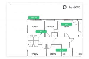 An illustration showing the different elements identified in a simple technical drawing.