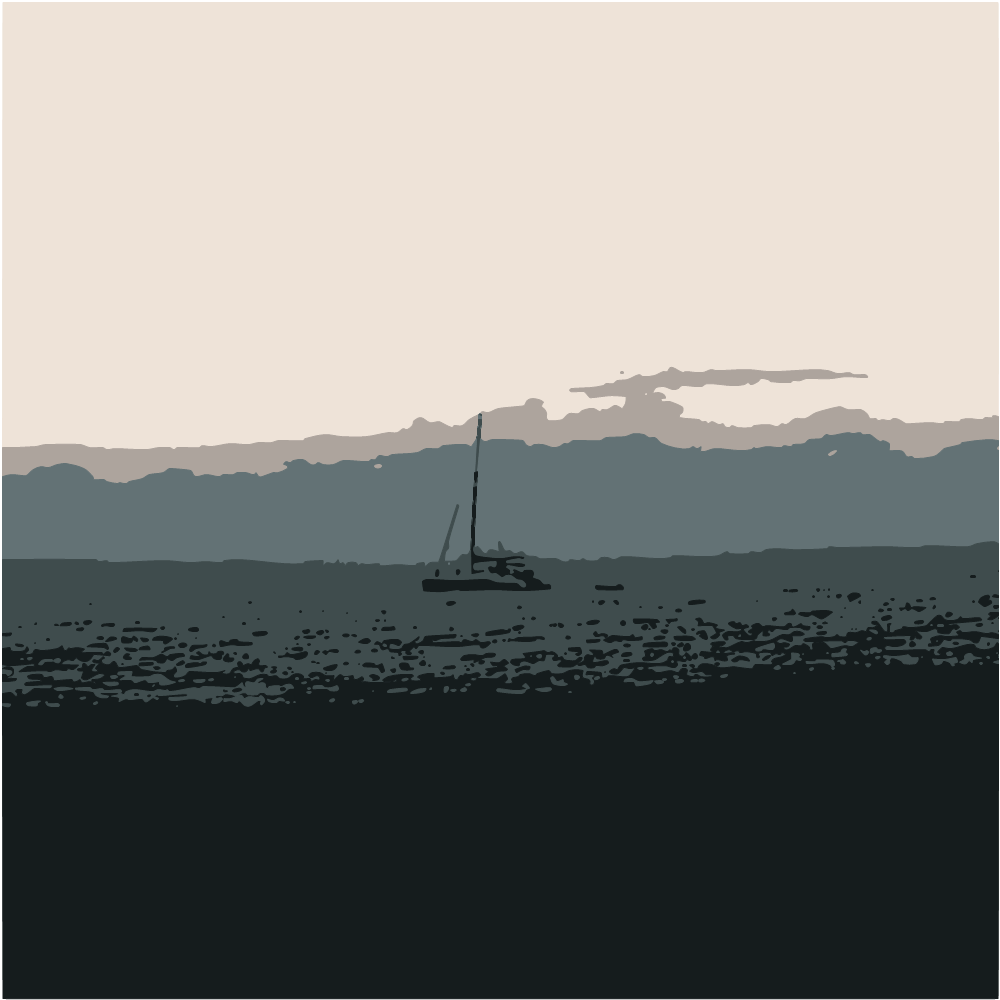 Sailboat On Sea Under White Sky During Daytime converted to vector