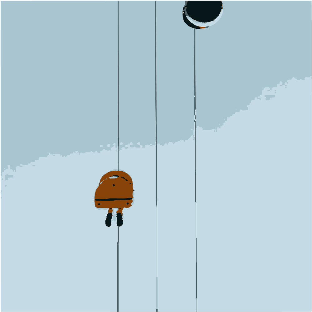 Yellow And Black Cable Cars converted to vector