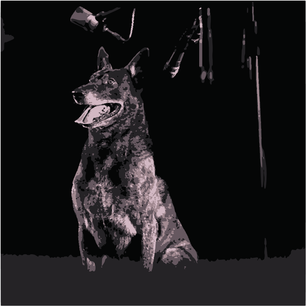 Brown And Black Short Coated Dog converted to vector