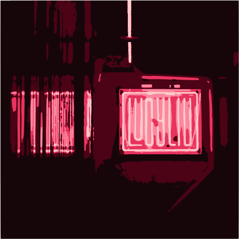 Red And White Neon Light Signage converted to vector
