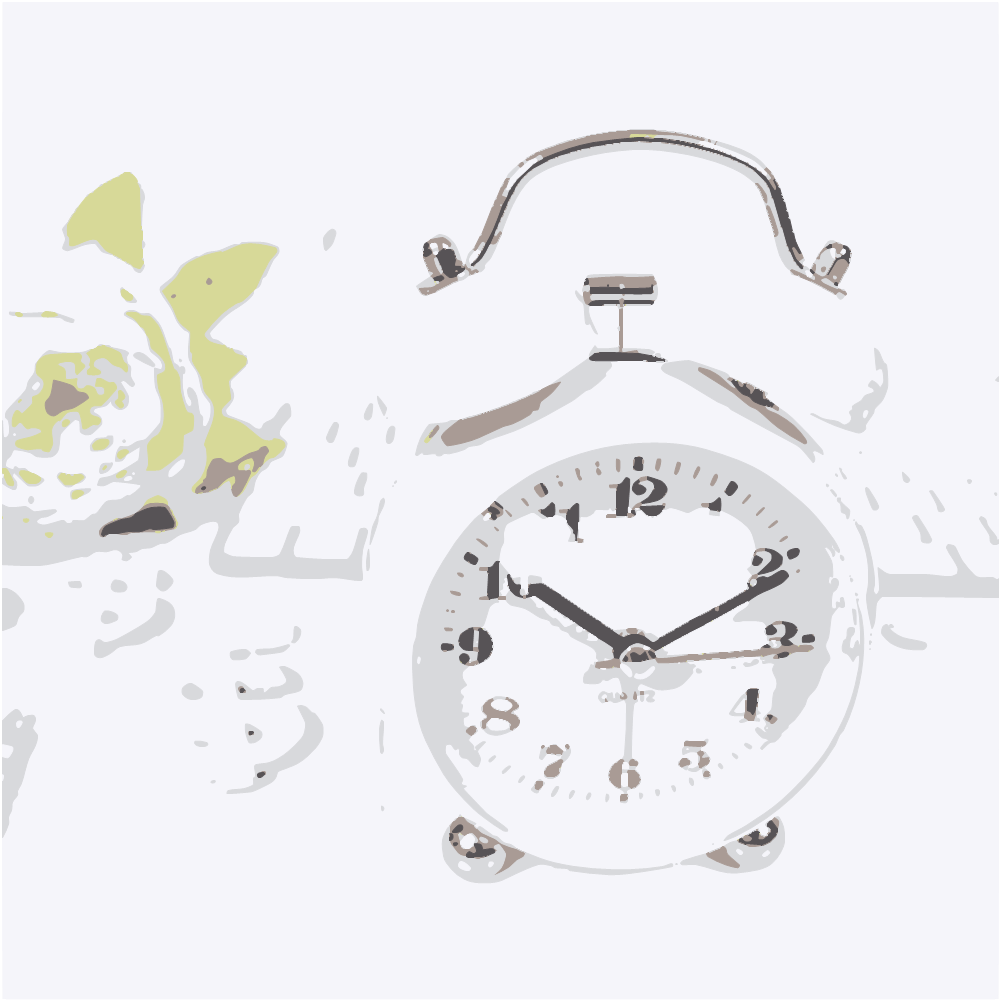 White And Pink Alarm Clock converted to vector