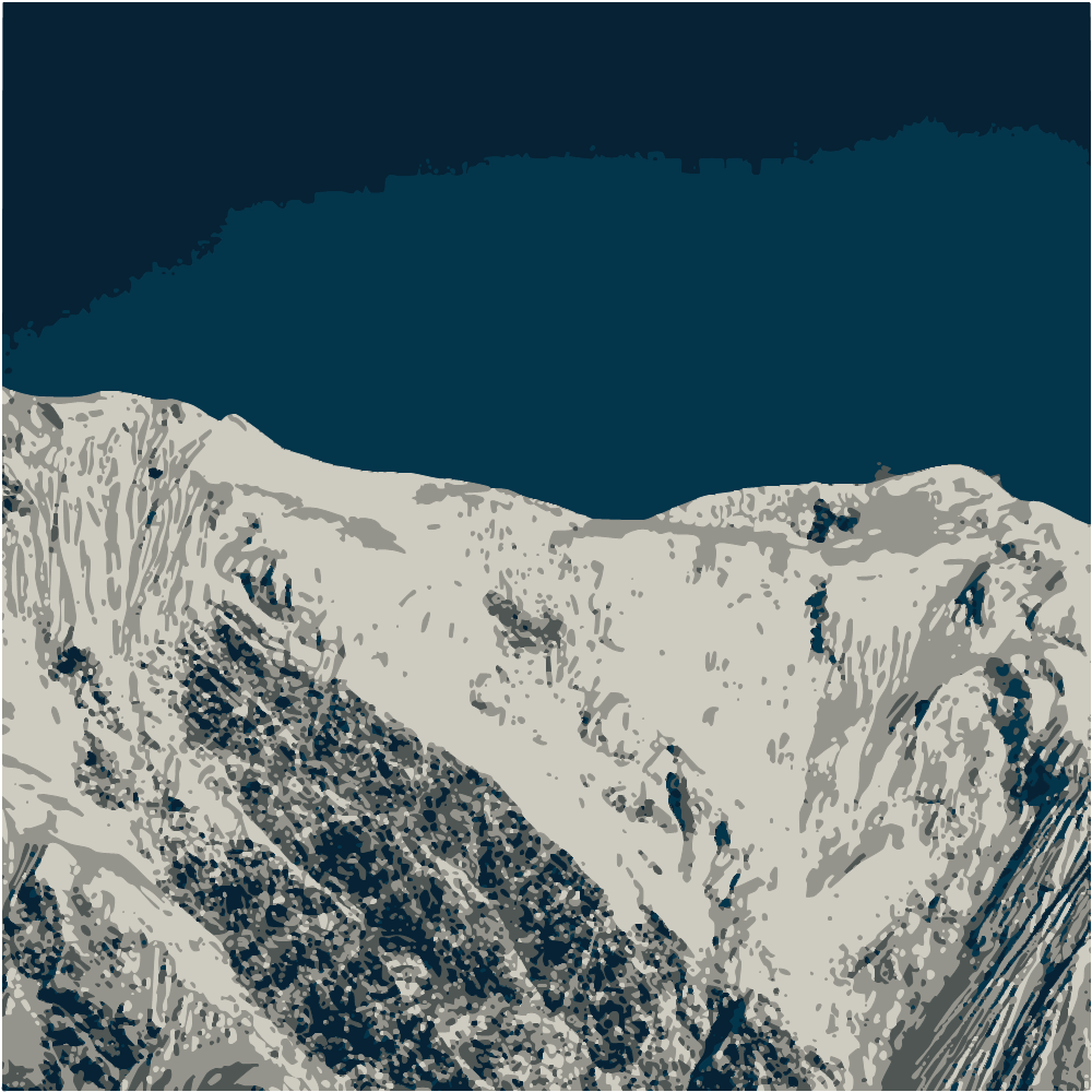 Snow Covered Mountain Under Blue Sky During Daytime converted to vector