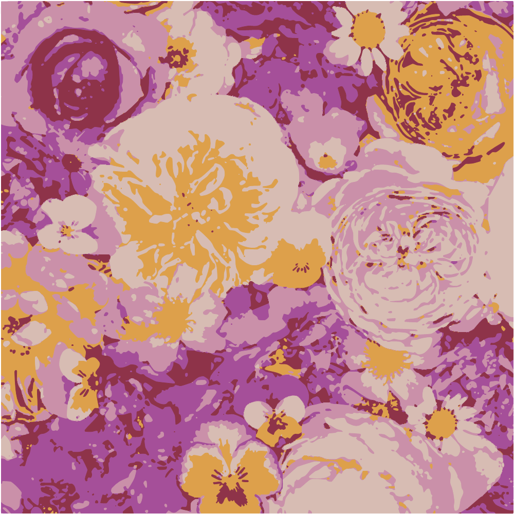 White And Purple Flower Petals converted to vector