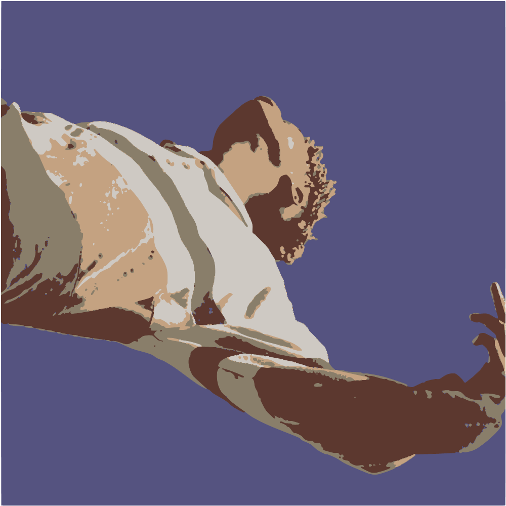 Woman In White And Green Striped Shirt And Black Pants Jumping Under Blue Sky During Daytime converted to vector