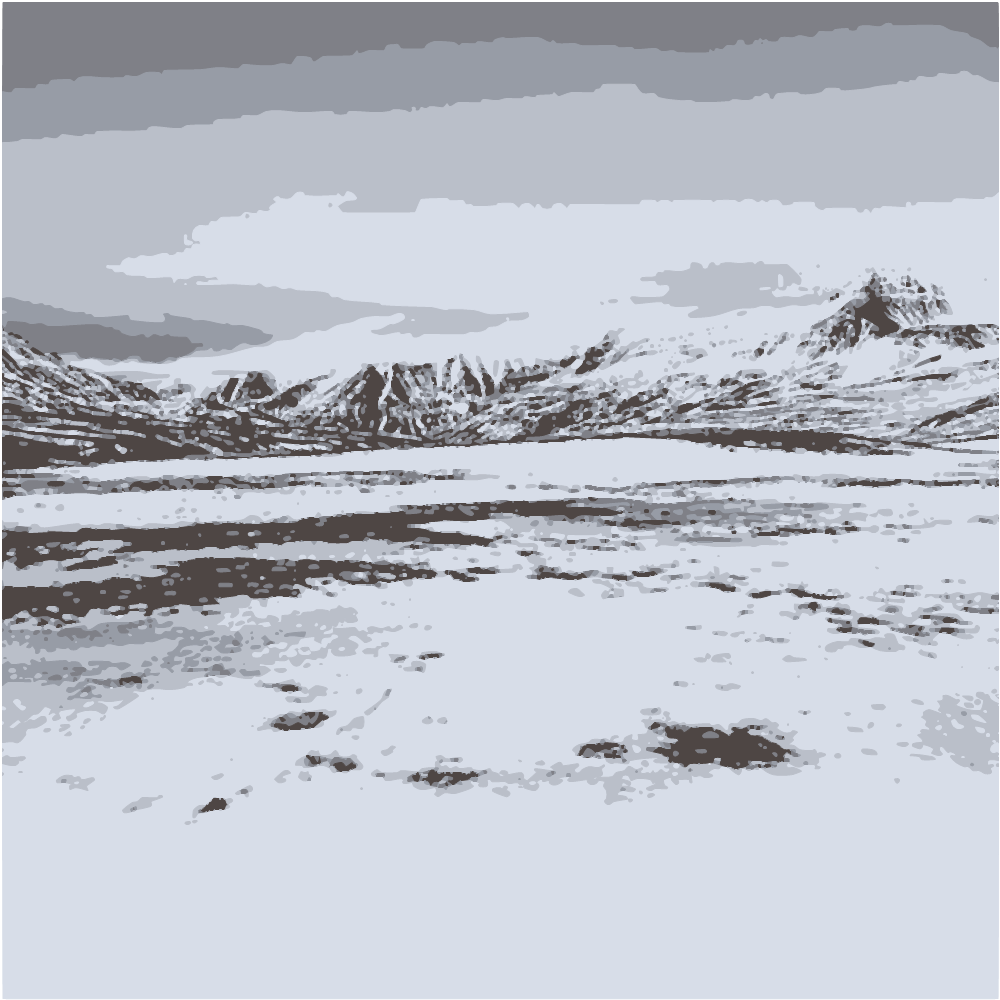 Snow Covered Mountain During Daytime converted to vector