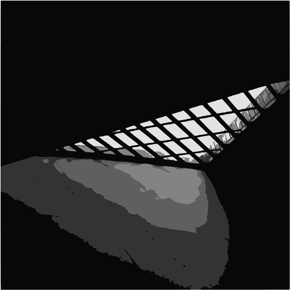 Grayscale Photo Of Concrete Stairs converted to vector