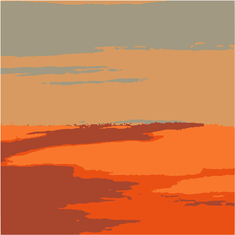 Orange And Blue Cloudy Sky converted to vector