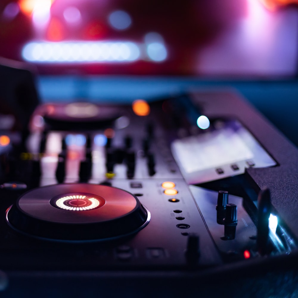 Black Dj Controller In Bokeh Photography