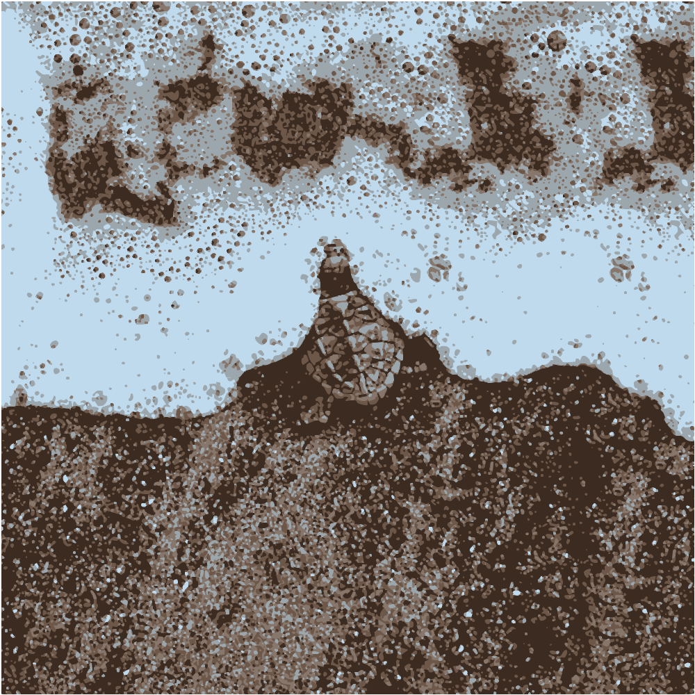 Brown Rock On Brown Sand converted to vector