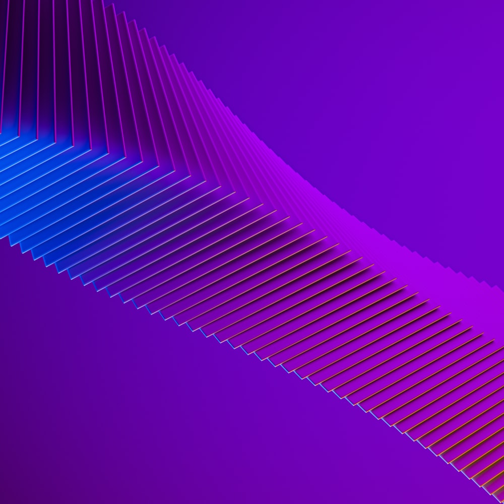 Purple And Blue Light Digital Wallpaper