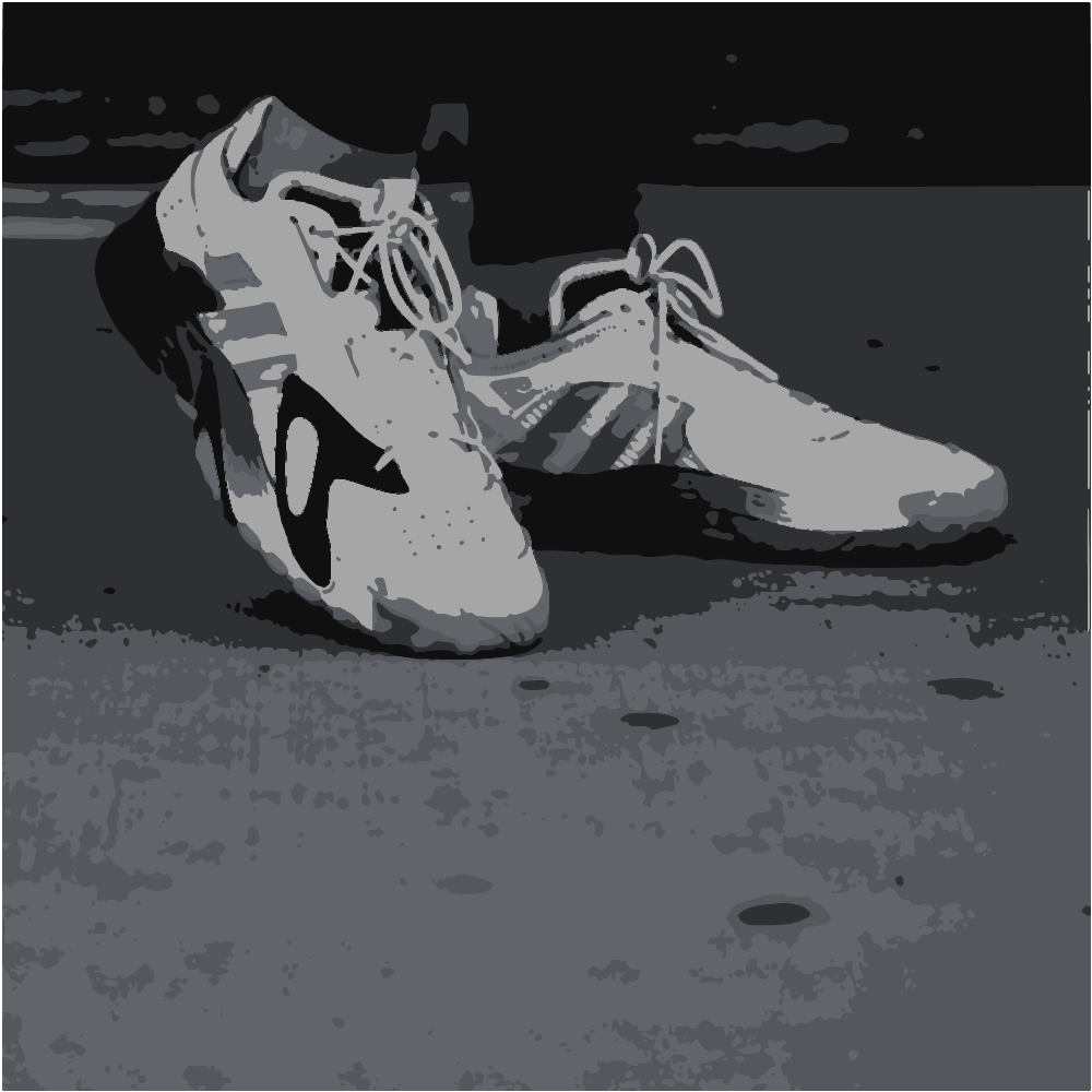 Person In White And Black Nike Sneakers converted to vector