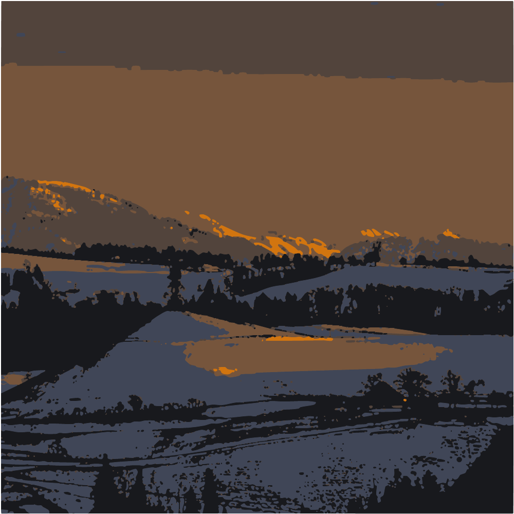 Snow Covered Mountains During Daytime converted to vector