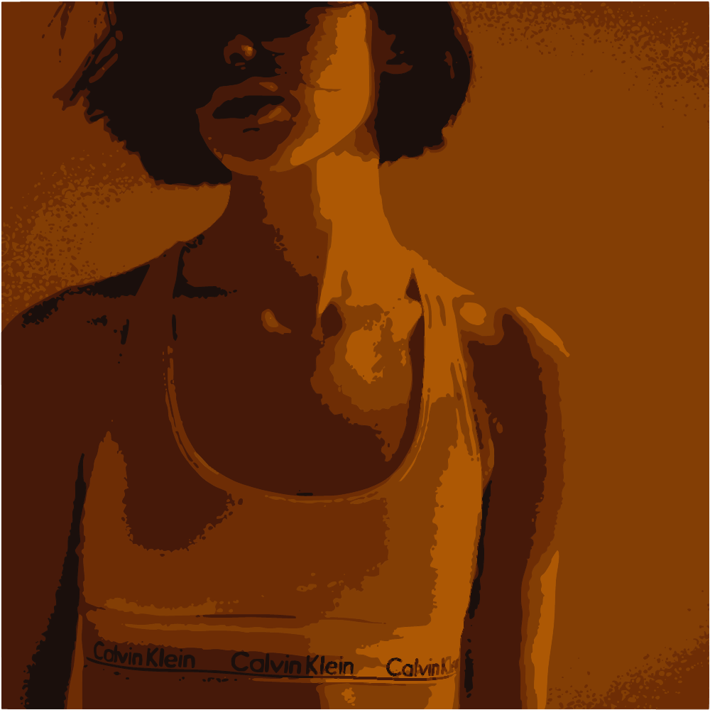 Woman In Yellow Tank Top converted to vector