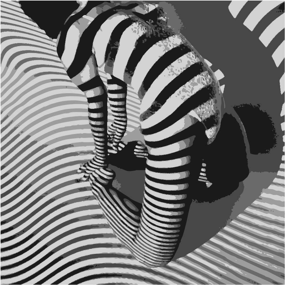 Woman In Black And White Stripe Long Sleeve Shirt converted to vector