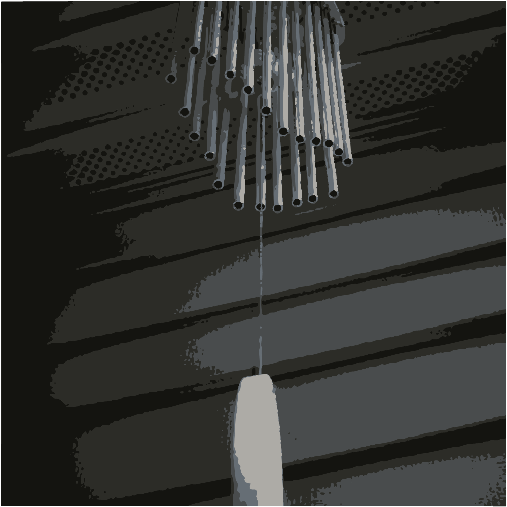 White And Silver Wind Chime converted to vector