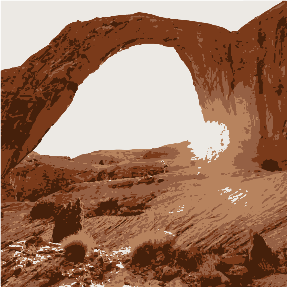 Brown Rock Formation Under Blue Sky During Daytime converted to vector
