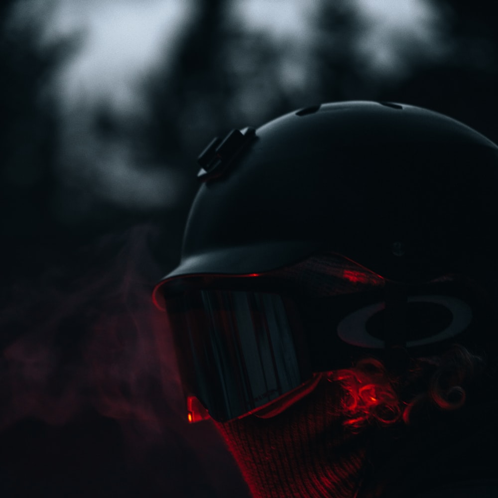 Red And Black Mask With Black And Red Mask