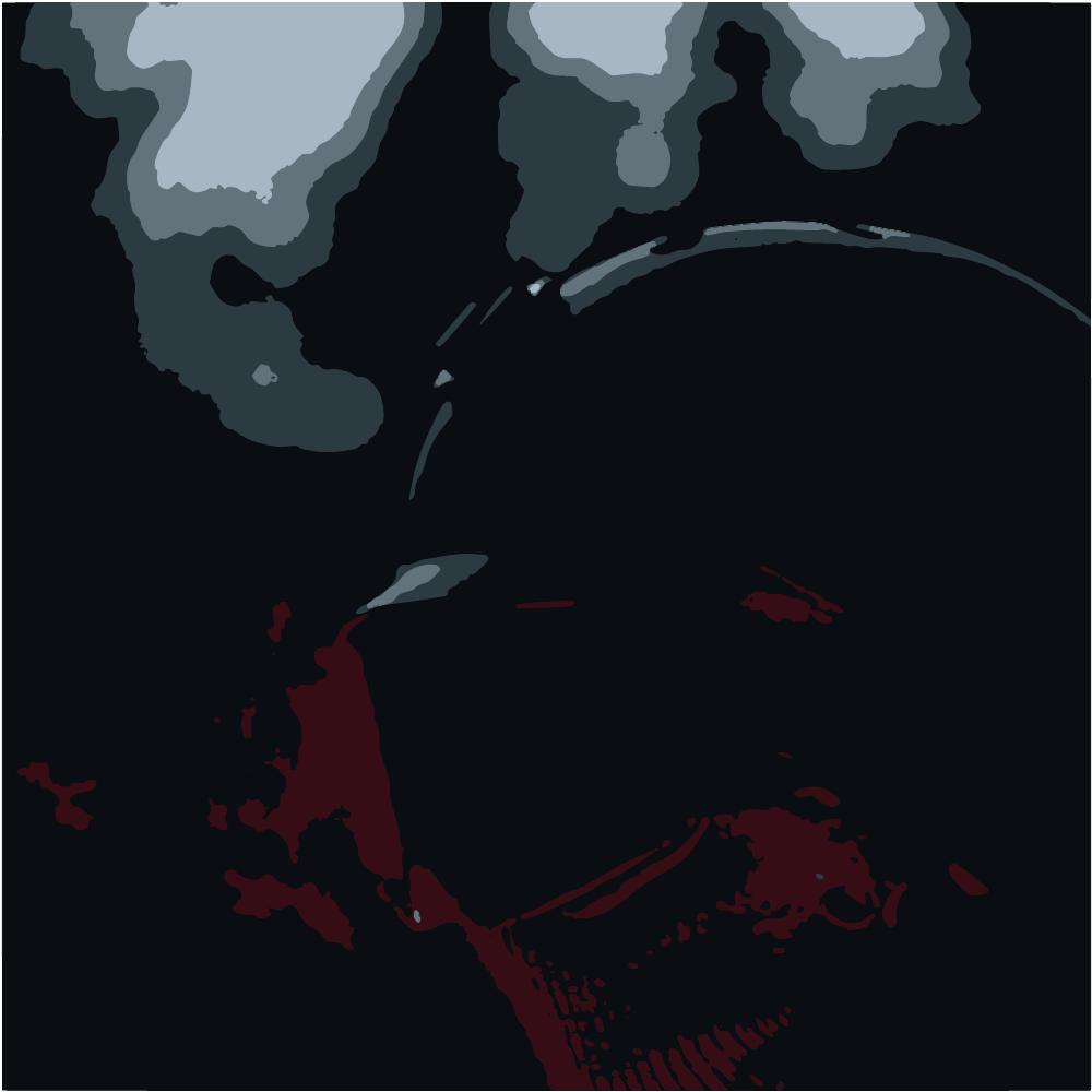 Red And Black Mask With Black And Red Mask converted to vector