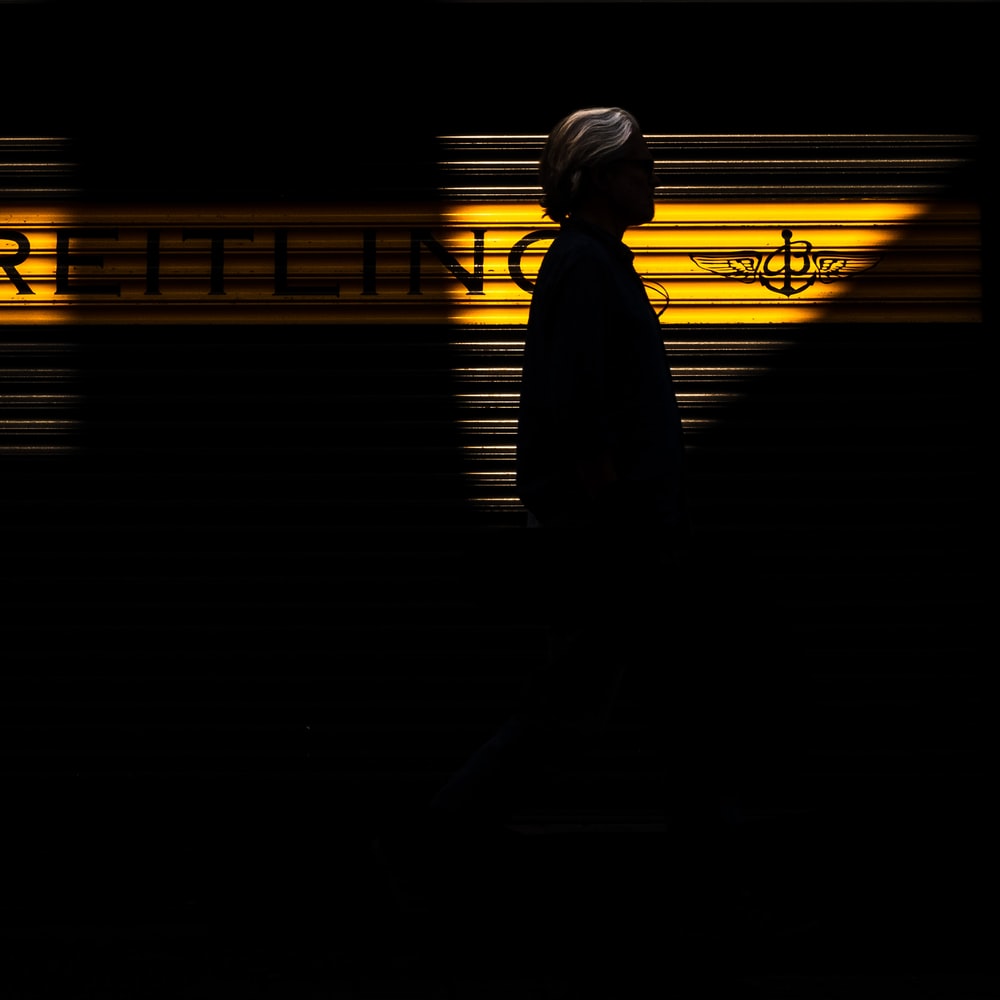 Silhouette Of Person Standing On Train Station