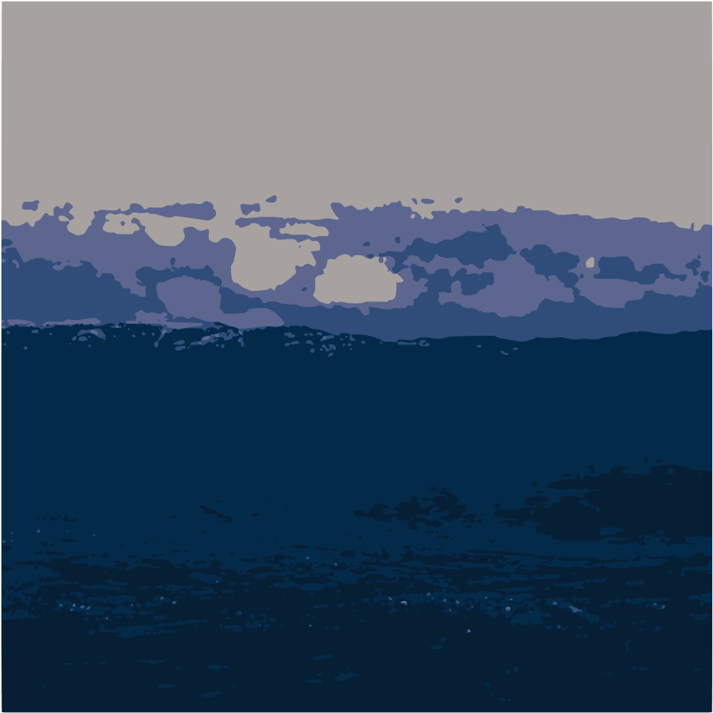 White Clouds Over Mountains During Daytime converted to vector