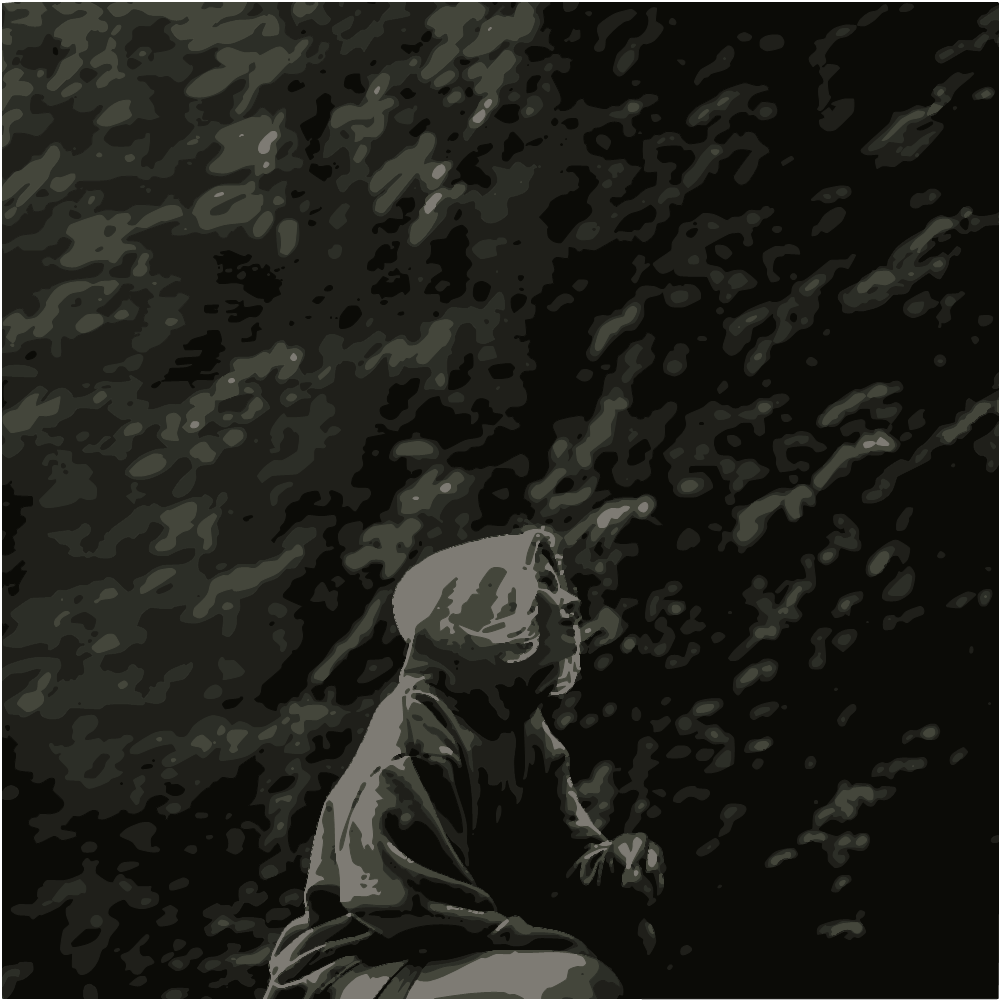 Person In Gray Hoodie And Black Pants converted to vector