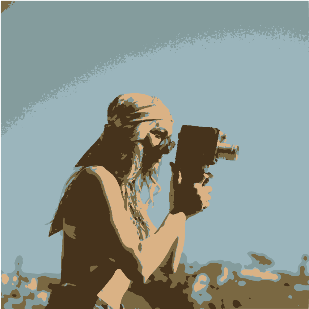 Woman In Black Brassiere Holding Black Dslr Camera converted to vector