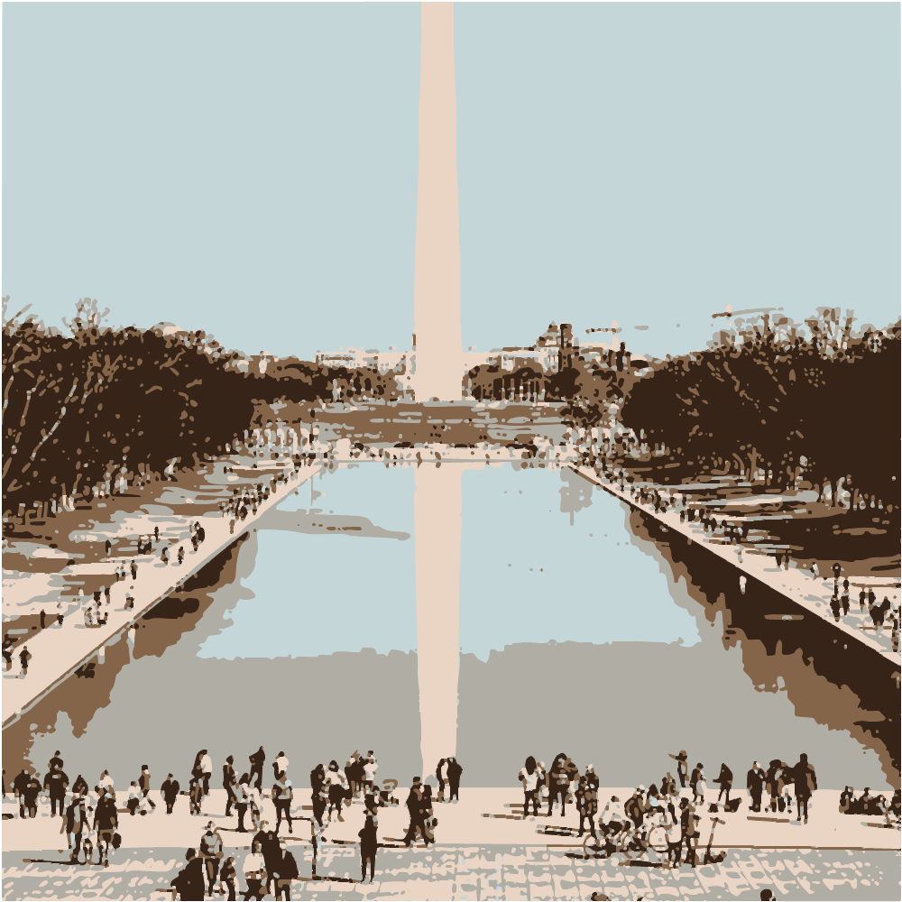 Washington Monument Washington Dc During Daytime converted to vector