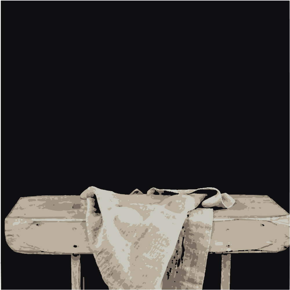 White Textile On Brown Wooden Table converted to vector