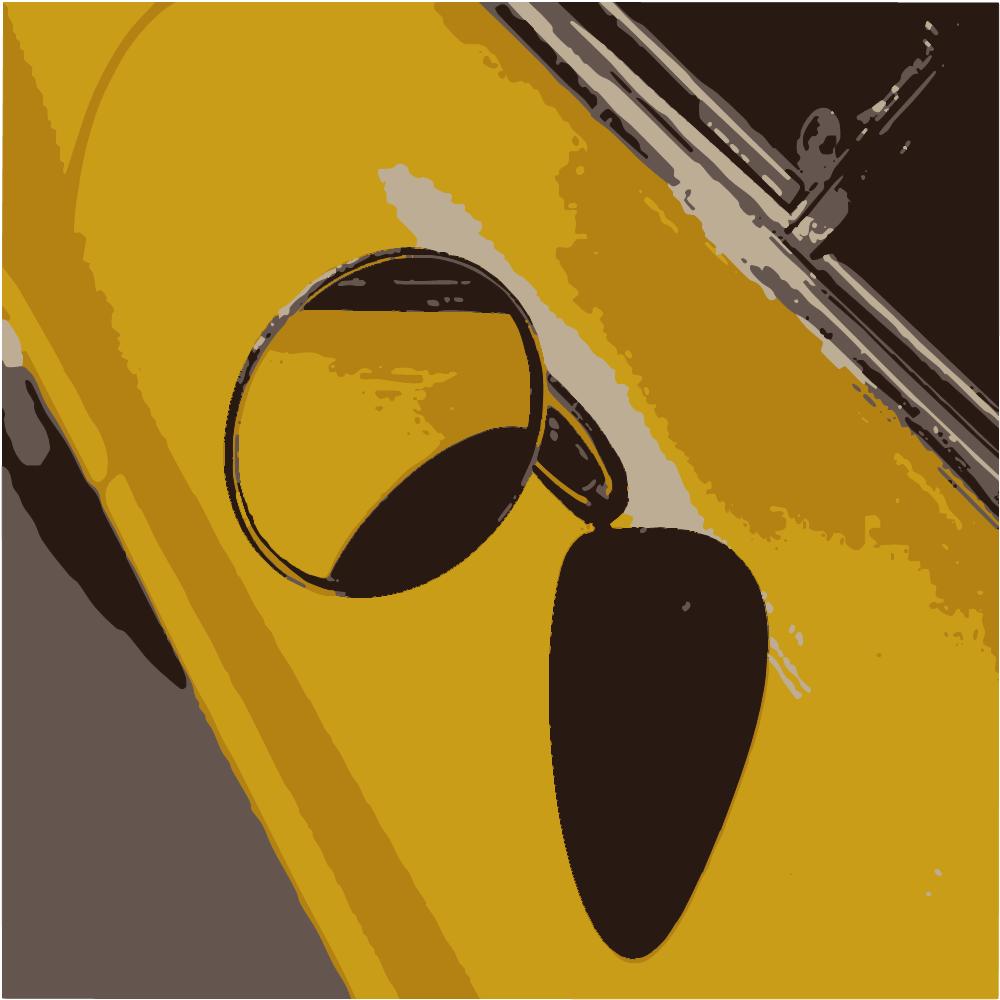 Black Sunglasses On Yellow Car converted to vector