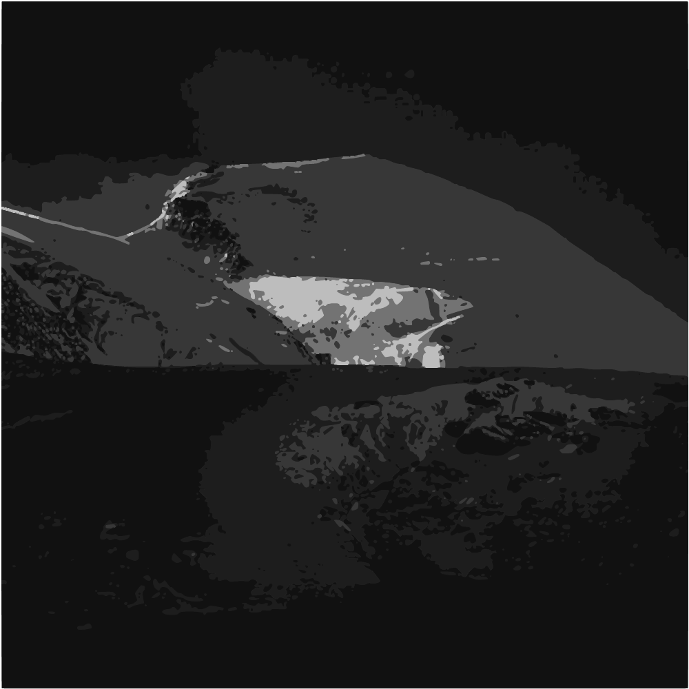 Grayscale Photo Of Snow Covered Mountain converted to vector